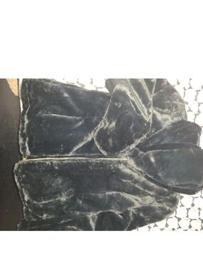 YMI Reversible Black Faux Fur Zip-Up Jacket with Hood